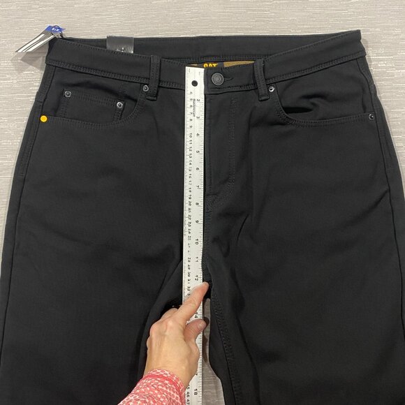 CAT Caterpillar Work Pants Mens 36 x 30 Black Canvas Fleece Lined Insulated - Picture 12 of 14